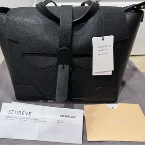 Senreve Maestra Mimosa Bag-Onyx/Silver-NWT & Chestnut Bracelet Pouch